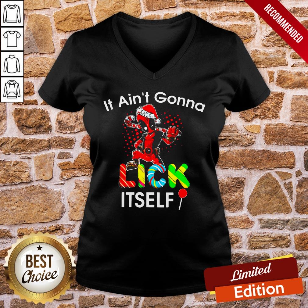 Premium Deadpool It Ain’t Gonna Lick Itself Christmas Shirt - Image 2
