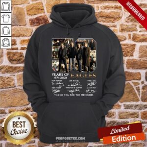 Alternative view of Premium Eagles 50 Years Of 1971-2021 Signatures Thank You For The Memories Shirt