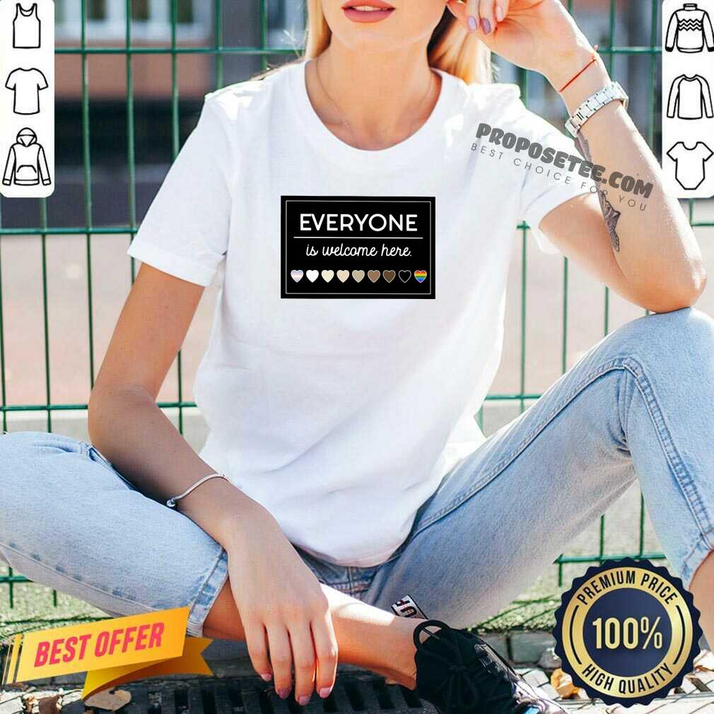 Premium Everyone Is Welcome Here LGBT Shirt - Image 2
