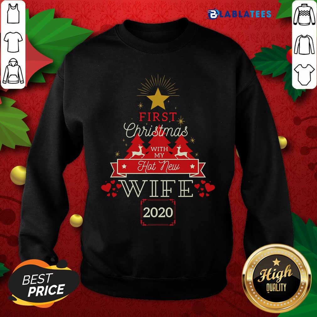 Premium First Christmas With My Hot New Wife Matching 2020 Shirt - Image 5