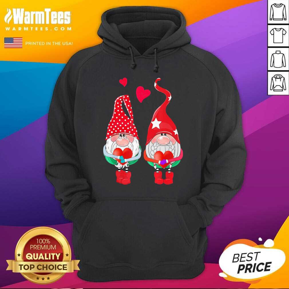 Premium Gnomes Hug Heart Merry Christmas 2020 Shirt - Image 2
