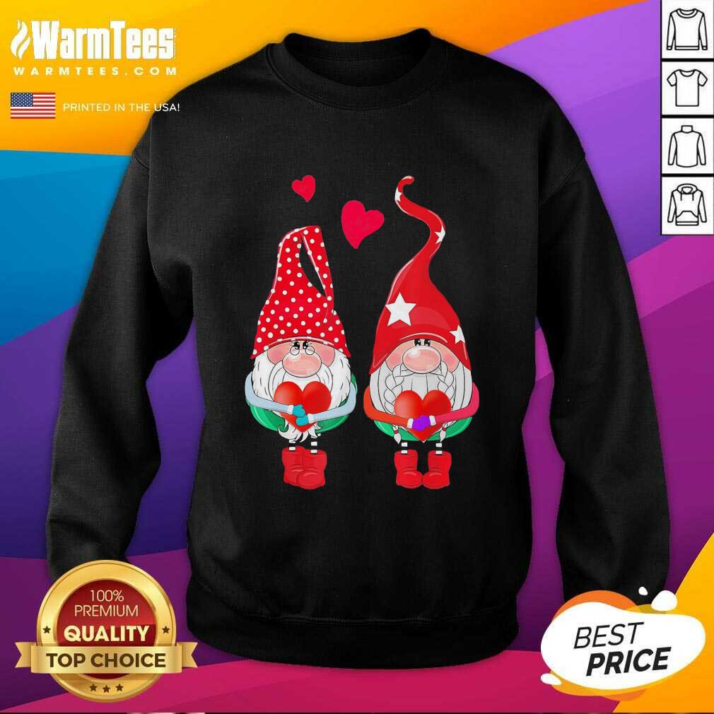 Premium Gnomes Hug Heart Merry Christmas 2020 Shirt - Image 3