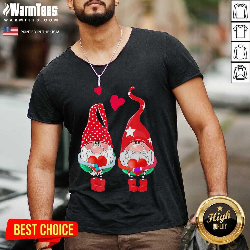 Premium Gnomes Hug Heart Merry Christmas 2020 Shirt - Image 5