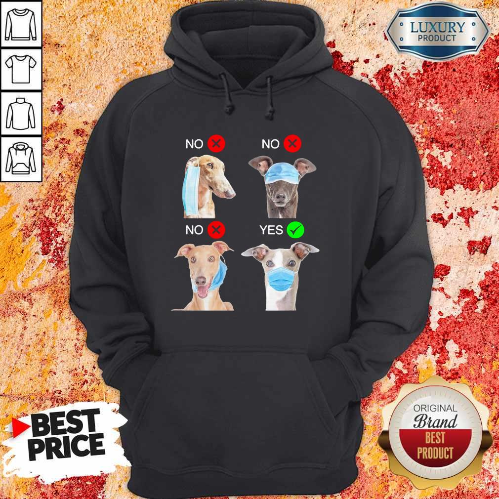 Premium Greyhound Dogs Right Way To Wear Mask Shirt - Image 5