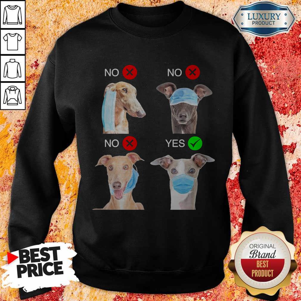 Premium Greyhound Dogs Right Way To Wear Mask Shirt - Image 4
