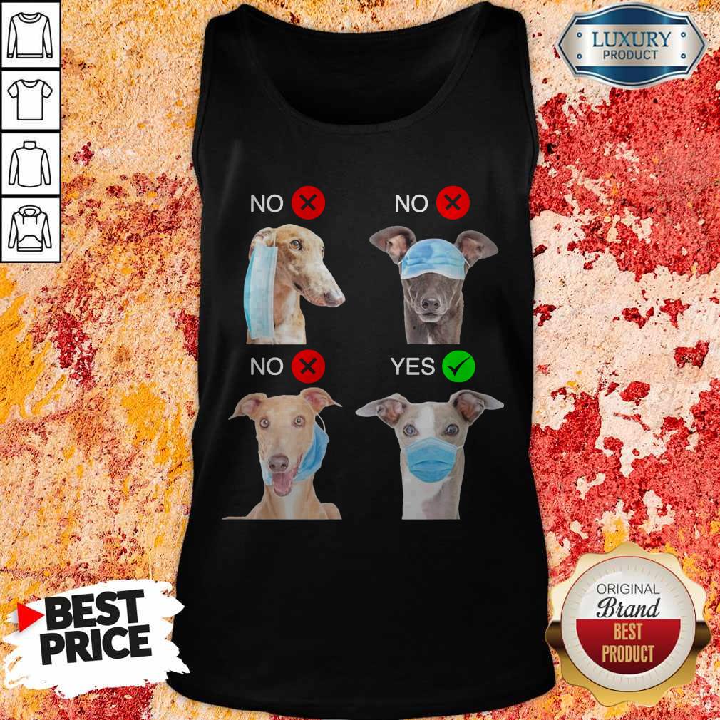 Premium Greyhound Dogs Right Way To Wear Mask Shirt - Image 3