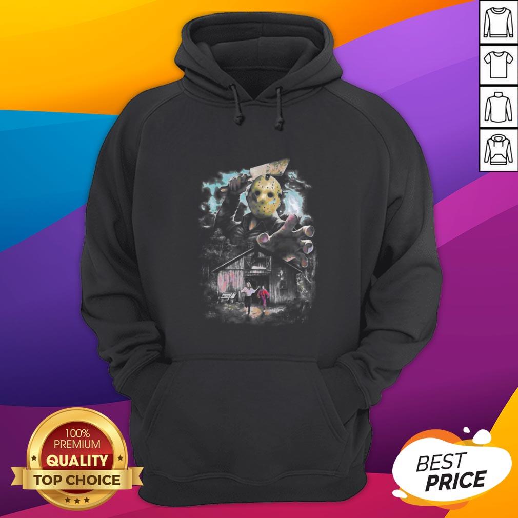 Premium Halloween Jason Voorhees Running From Shirt - Image 3