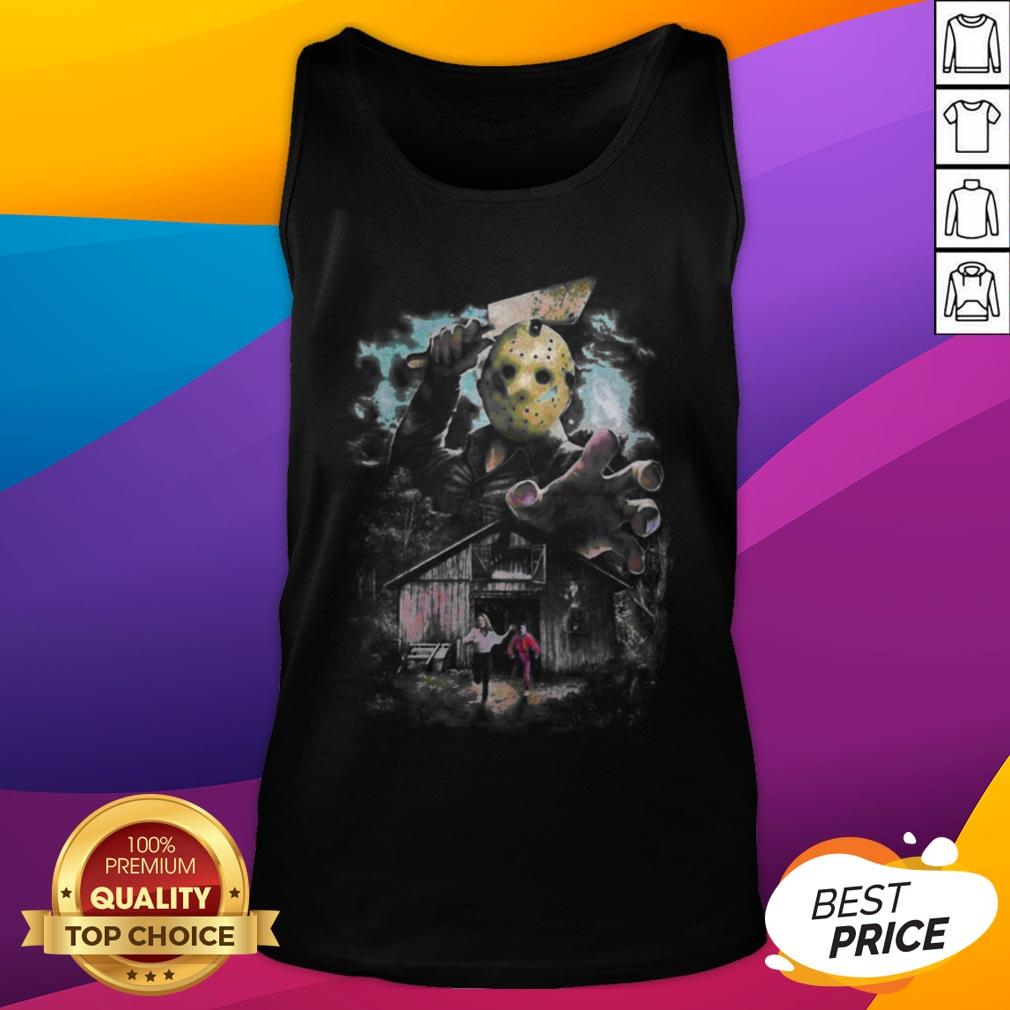 Premium Halloween Jason Voorhees Running From Shirt - Image 5