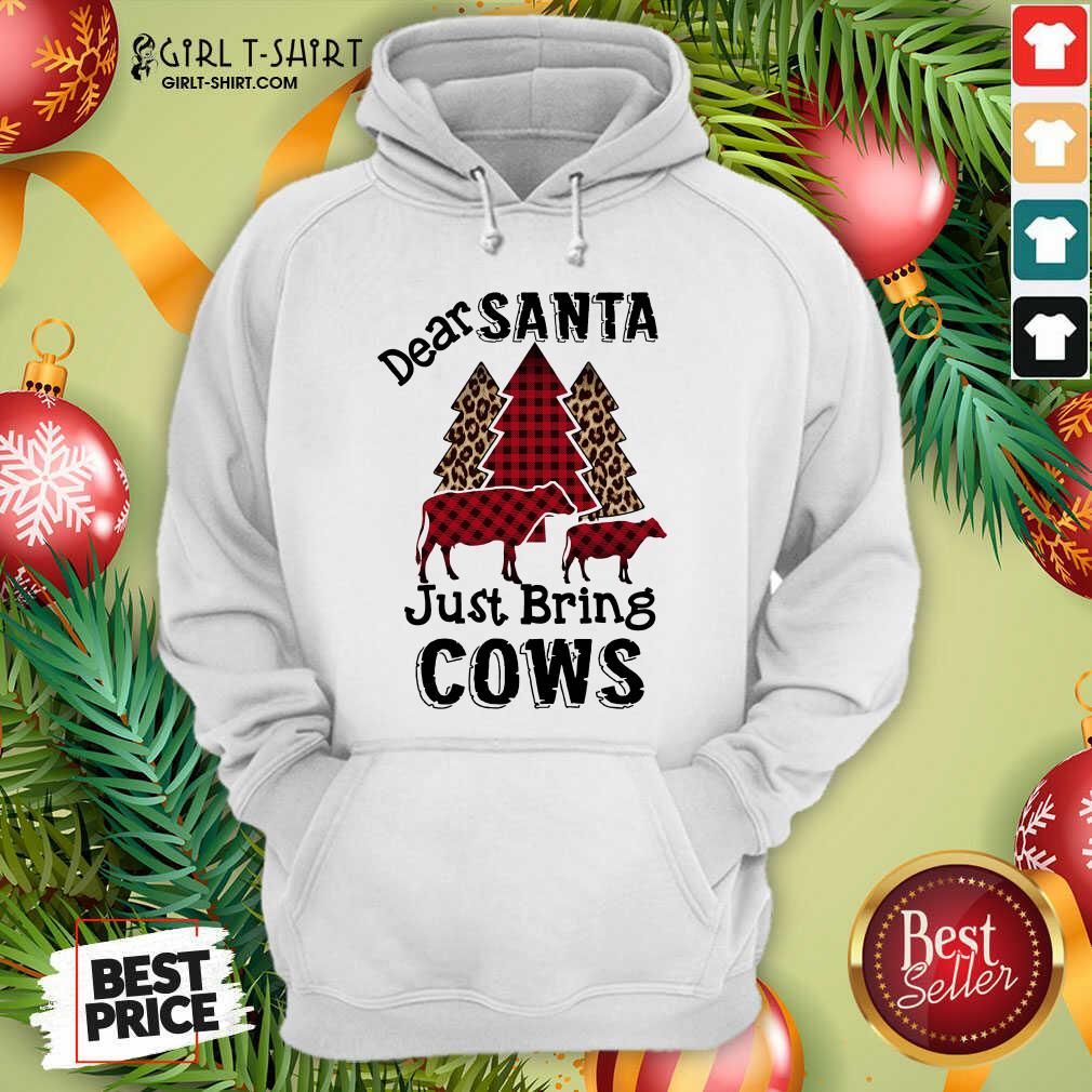 Premium Happy Dear Santa Just Bring Cows Christmas Shirt - Image 2