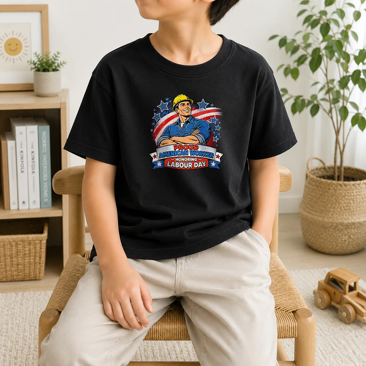 Premium Hot Patriotic Labour Day Worker Pop Art Shirt - Image 9