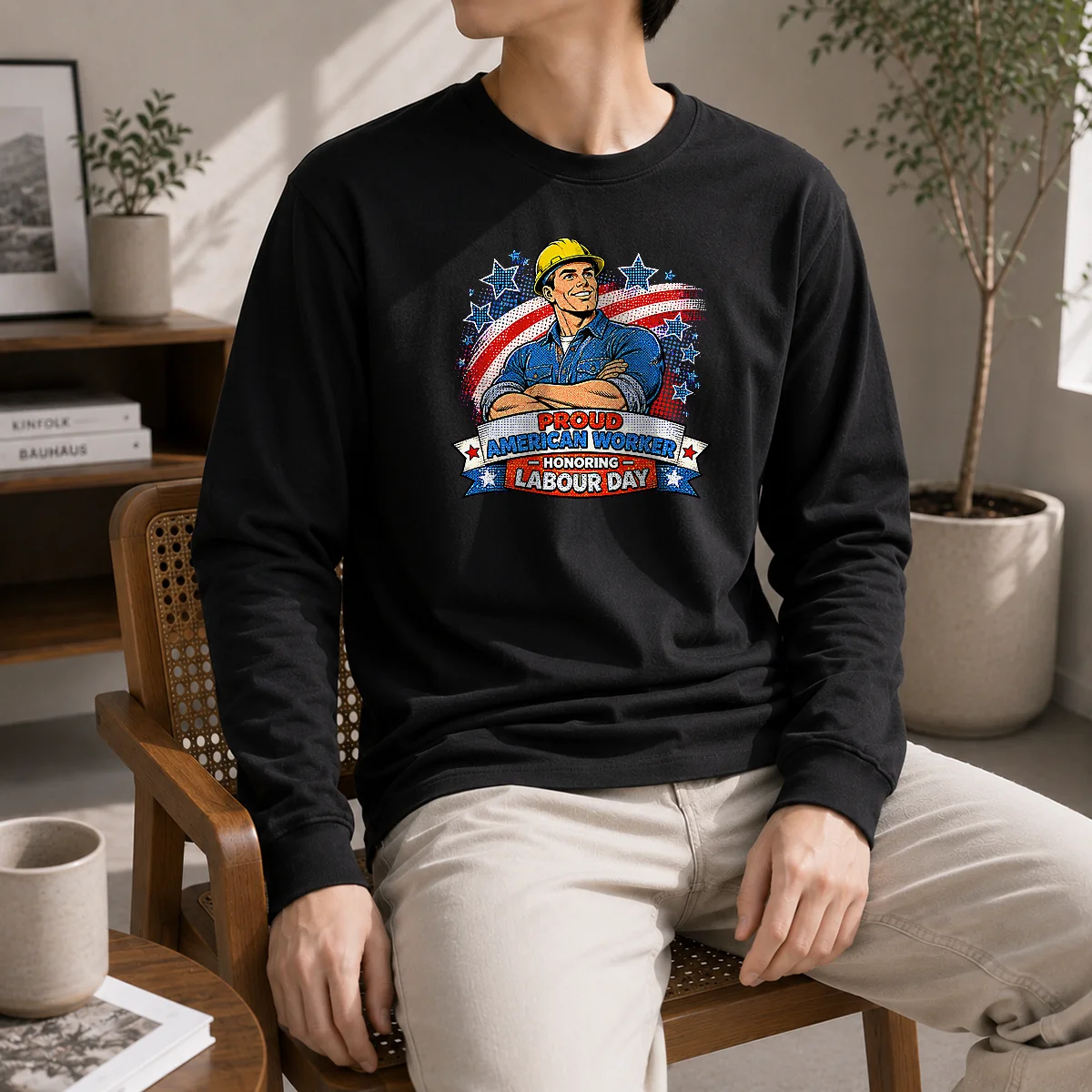 Premium Hot Patriotic Labour Day Worker Pop Art Shirt - Image 6