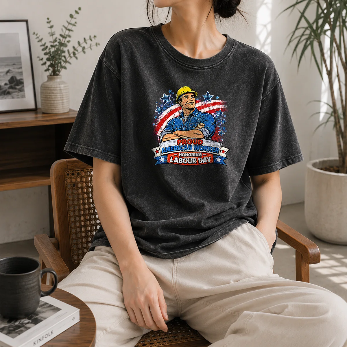Premium Hot Patriotic Labour Day Worker Pop Art Shirt - Image 8