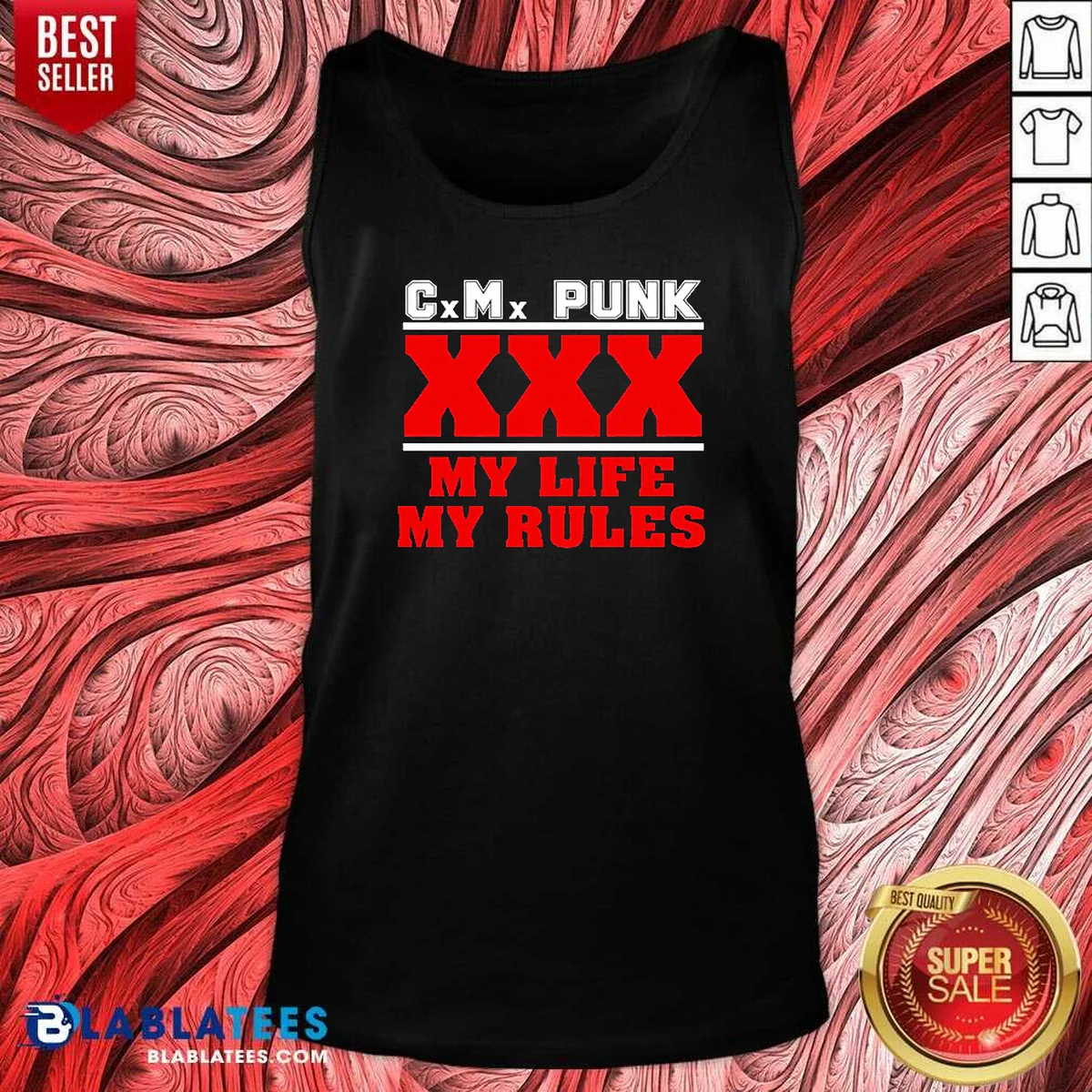 Premium Hot Straight Edge Hardcore CM Punk XXX My Life My Rules Shirt - Image 5