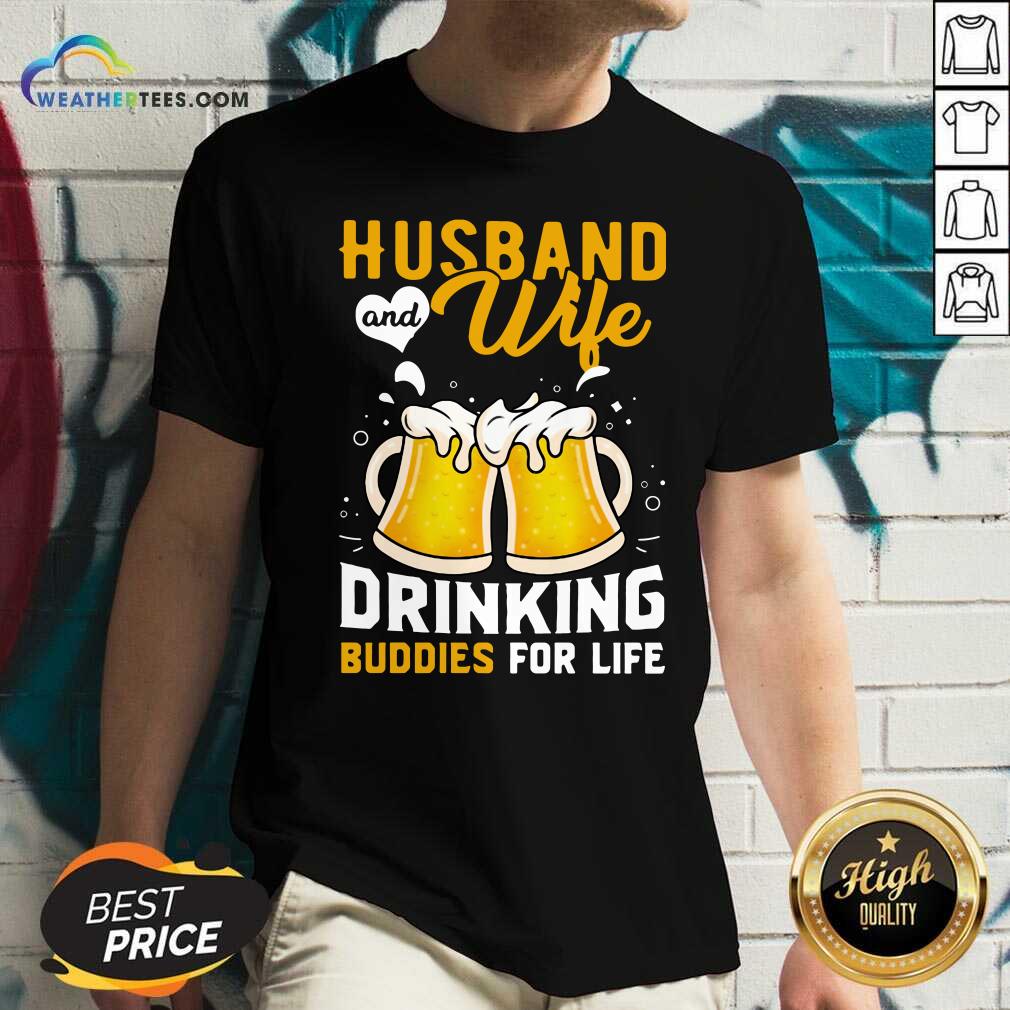 Premium Husband And Wife Drinking Buddies For Life Beer Shirt - Image 2