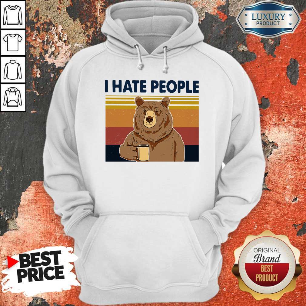 Premium I Hate People Bear Vintage Shirt - Image 5