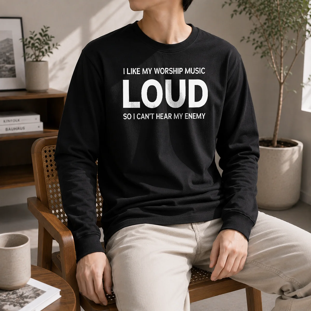 Premium I Like My Worship Music Loud So I Can't Hear My Enemy Shirt - Image 6