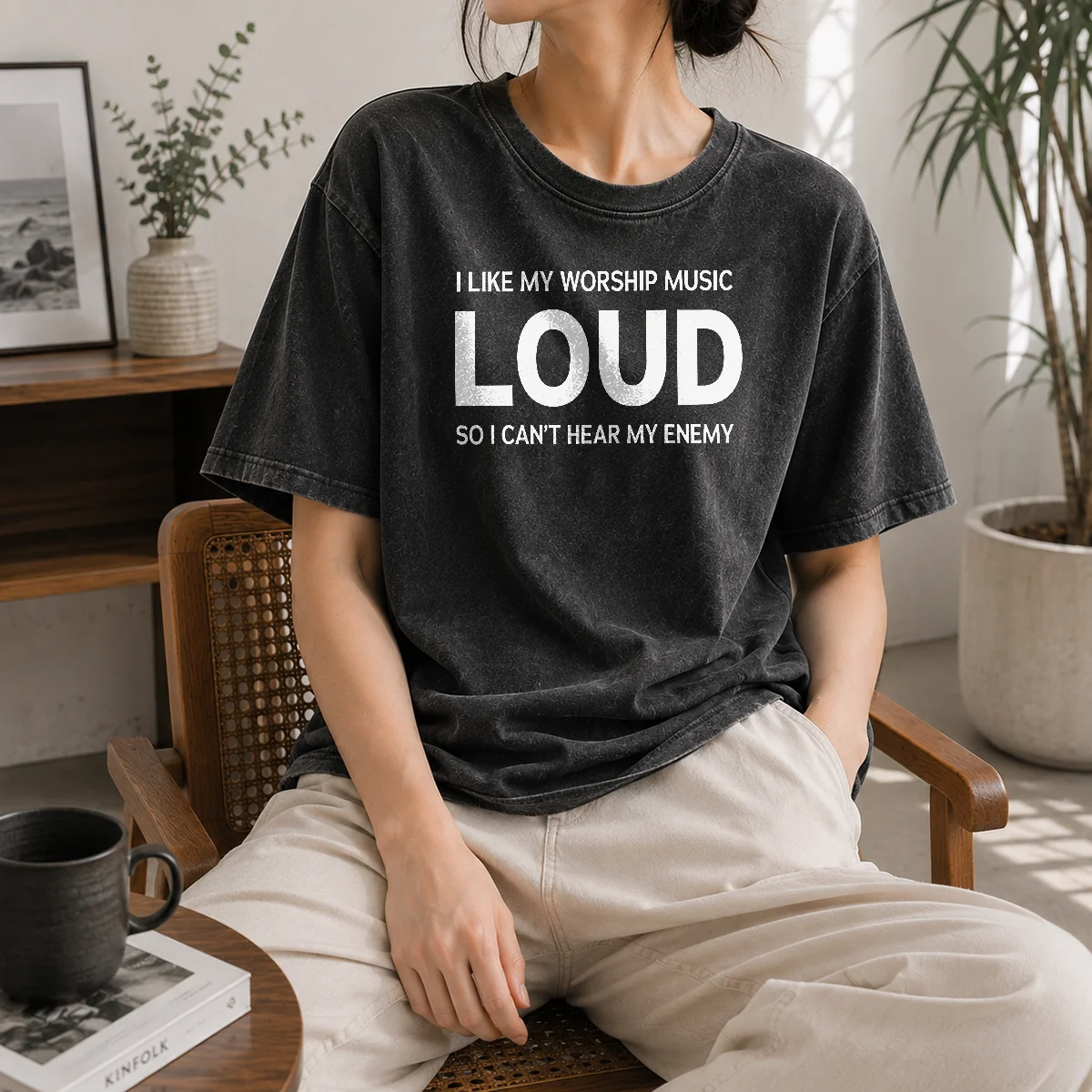Premium I Like My Worship Music Loud So I Can't Hear My Enemy Shirt - Image 8