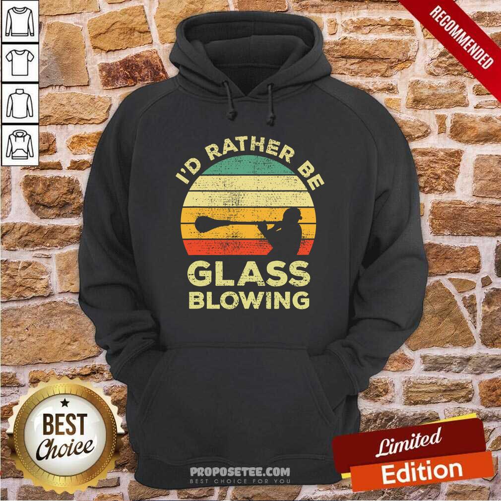 Premium I’d Rather Be Glass Blowing Vintage Shirt - Image 2