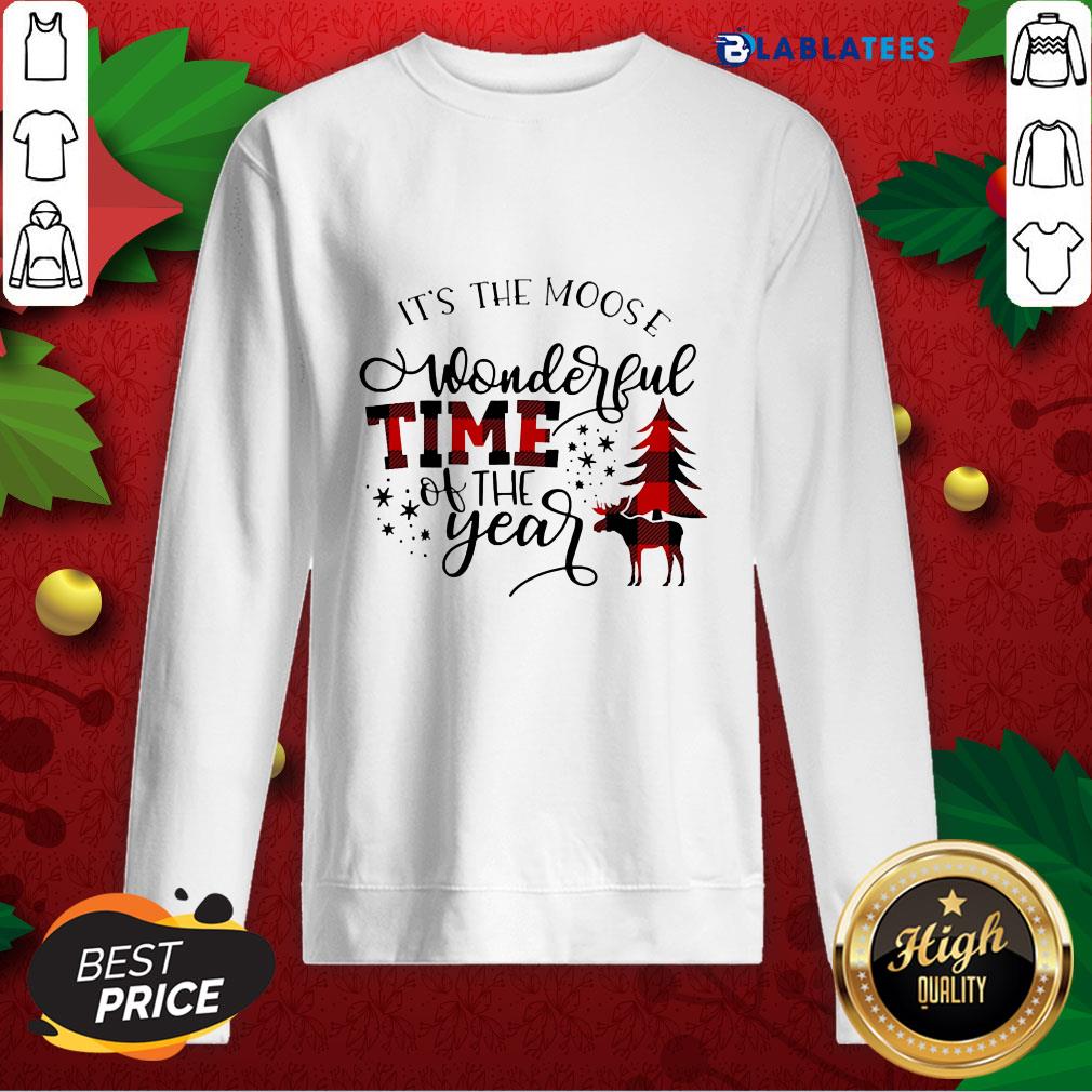Premium It’s The Moose Wonderful Time Of The Year Shirt - Image 2