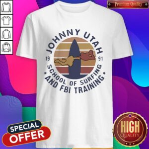 Premium Johnny Utah 1991 School Of Surfing And Fbi Training Vintage Retro Shirt