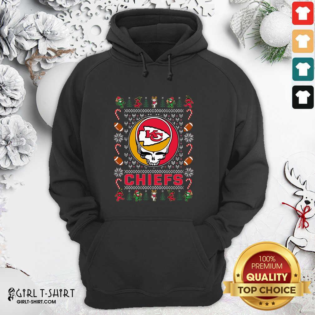 Premium Kansas City Chiefs Grateful Dead Christmas Ugly Shirt - Image 5