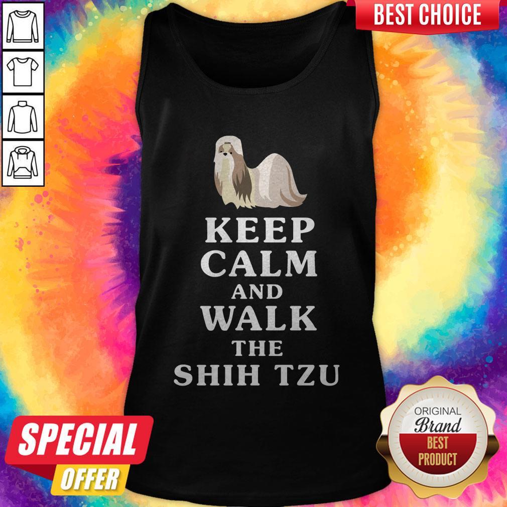 Premium Keep Calm And Walk The Shih Tzu Shirt - Image 3