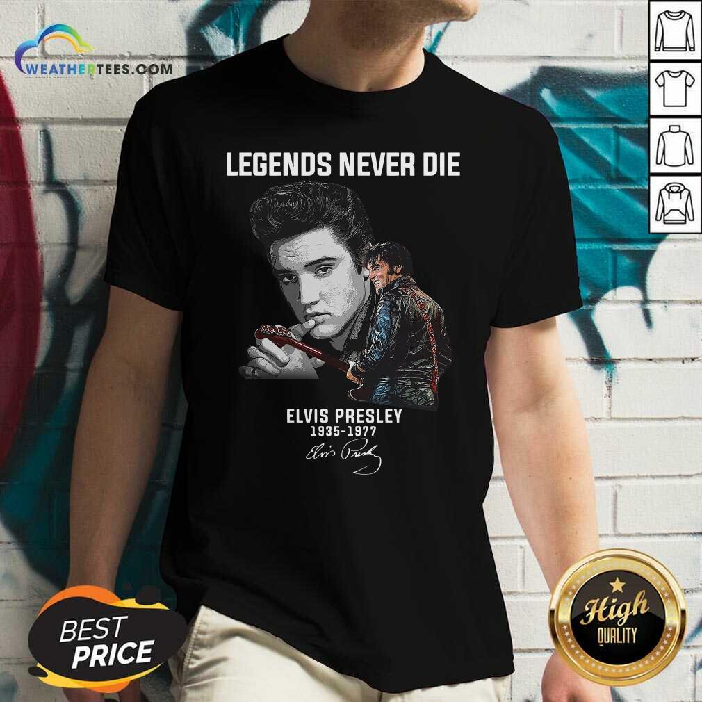Premium Legends Never Die Elvis Presley 1935 1977 Signature Shirt - Image 3