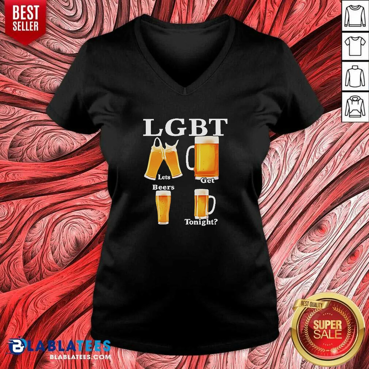 Premium LGBT Lets Get Beers Tonight Beer Drinking Humor Shirt - Image 2