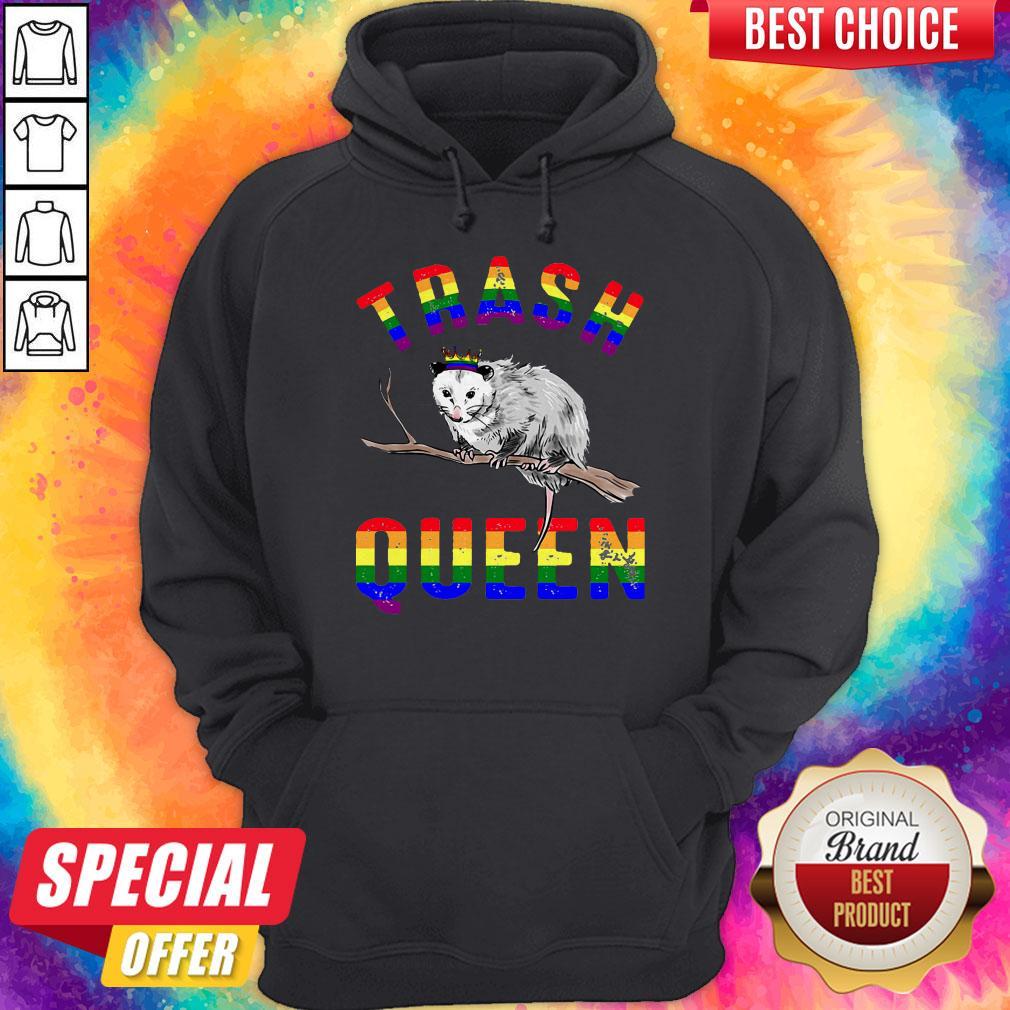 Premium LGBT Opossum Trash Queen Shirt - Image 5