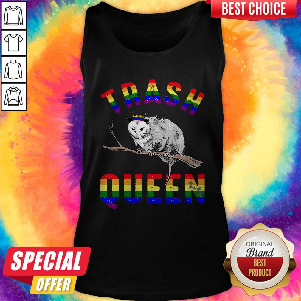 Premium LGBT Opossum Trash Queen Shirt - Image 3