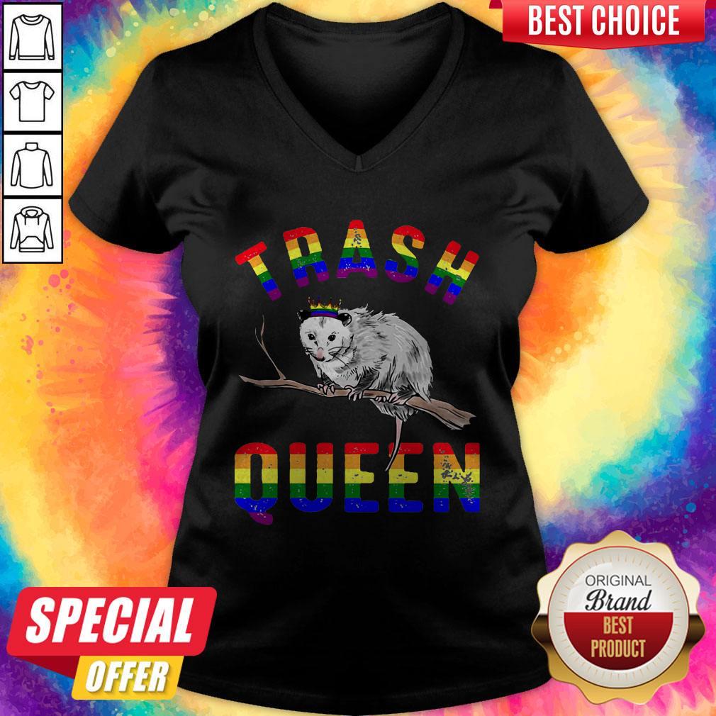 Premium LGBT Opossum Trash Queen Shirt - Image 2