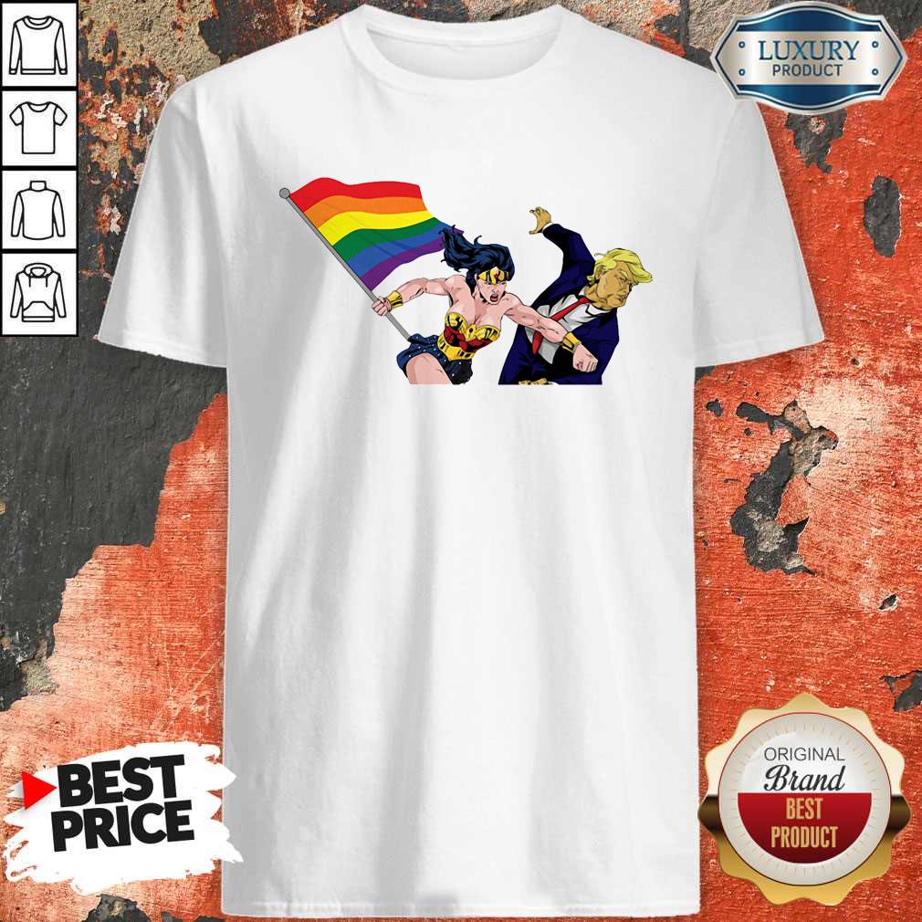 Premium LGBT Wonder Woman Punch Trump Shirt