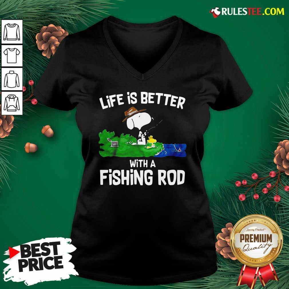 Premium Life Is Better With A Fishing Rod Shirt - Image 3