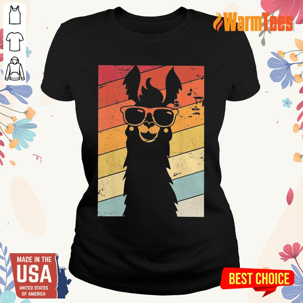 Premium Llama Wear Glasses Vintage Shirt - Image 3