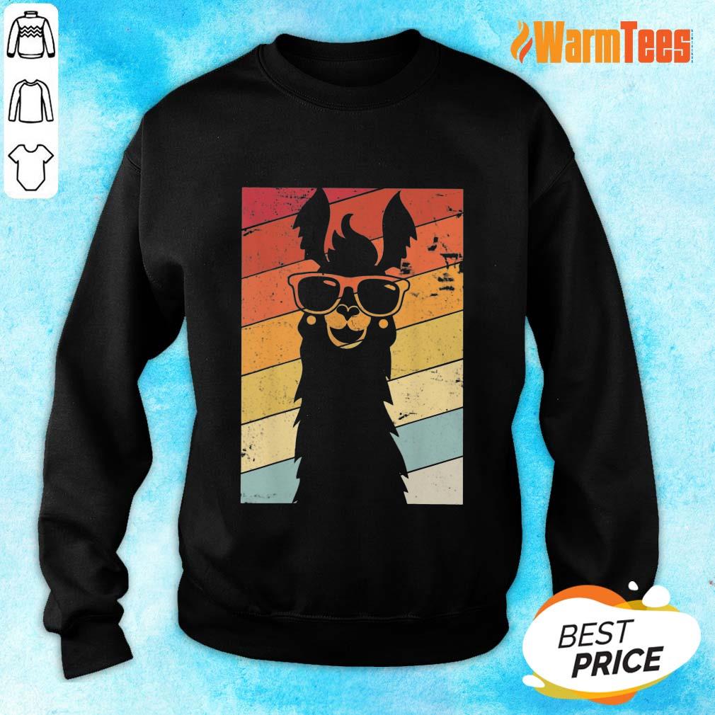 Premium Llama Wear Glasses Vintage Shirt - Image 2