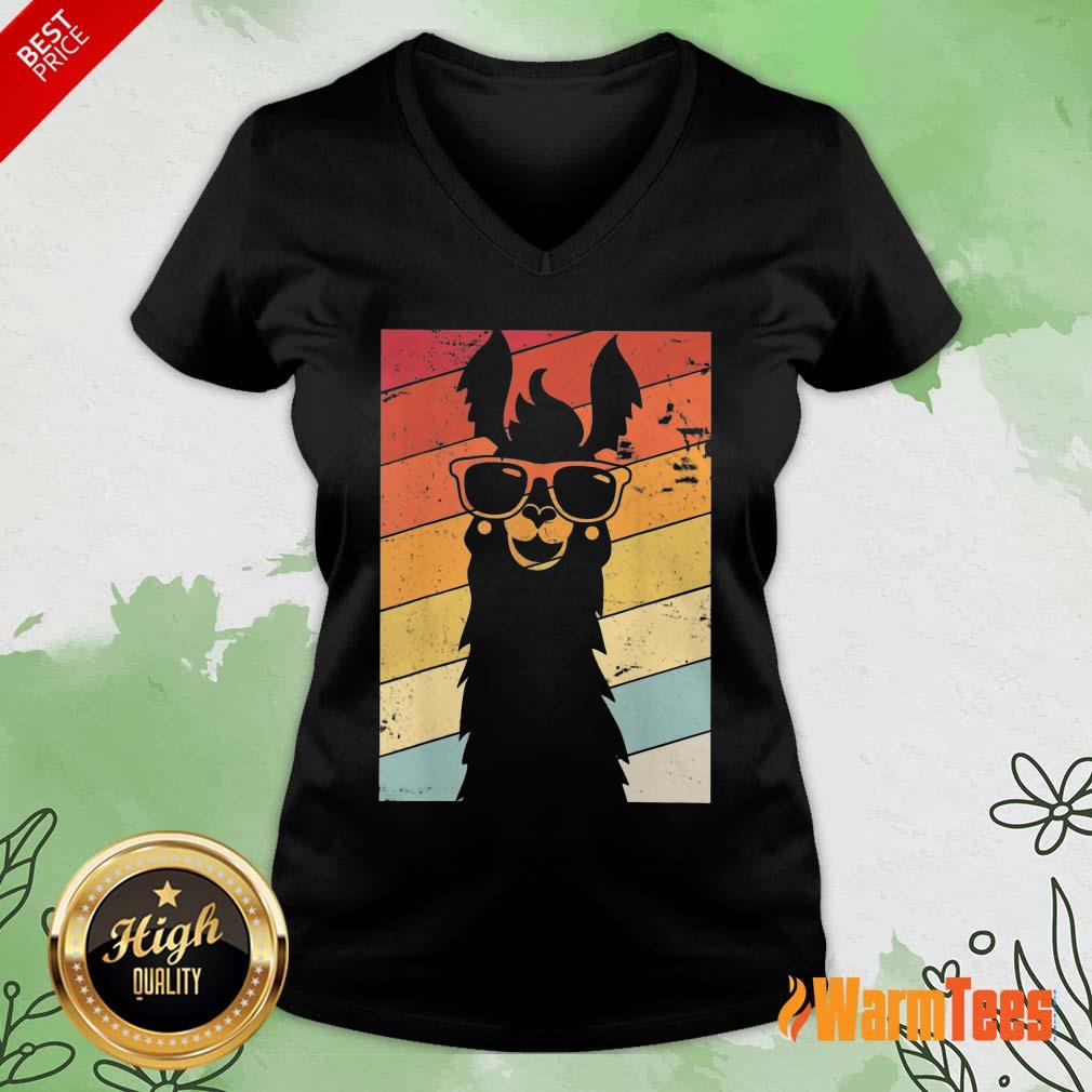 Premium Llama Wear Glasses Vintage Shirt - Image 5