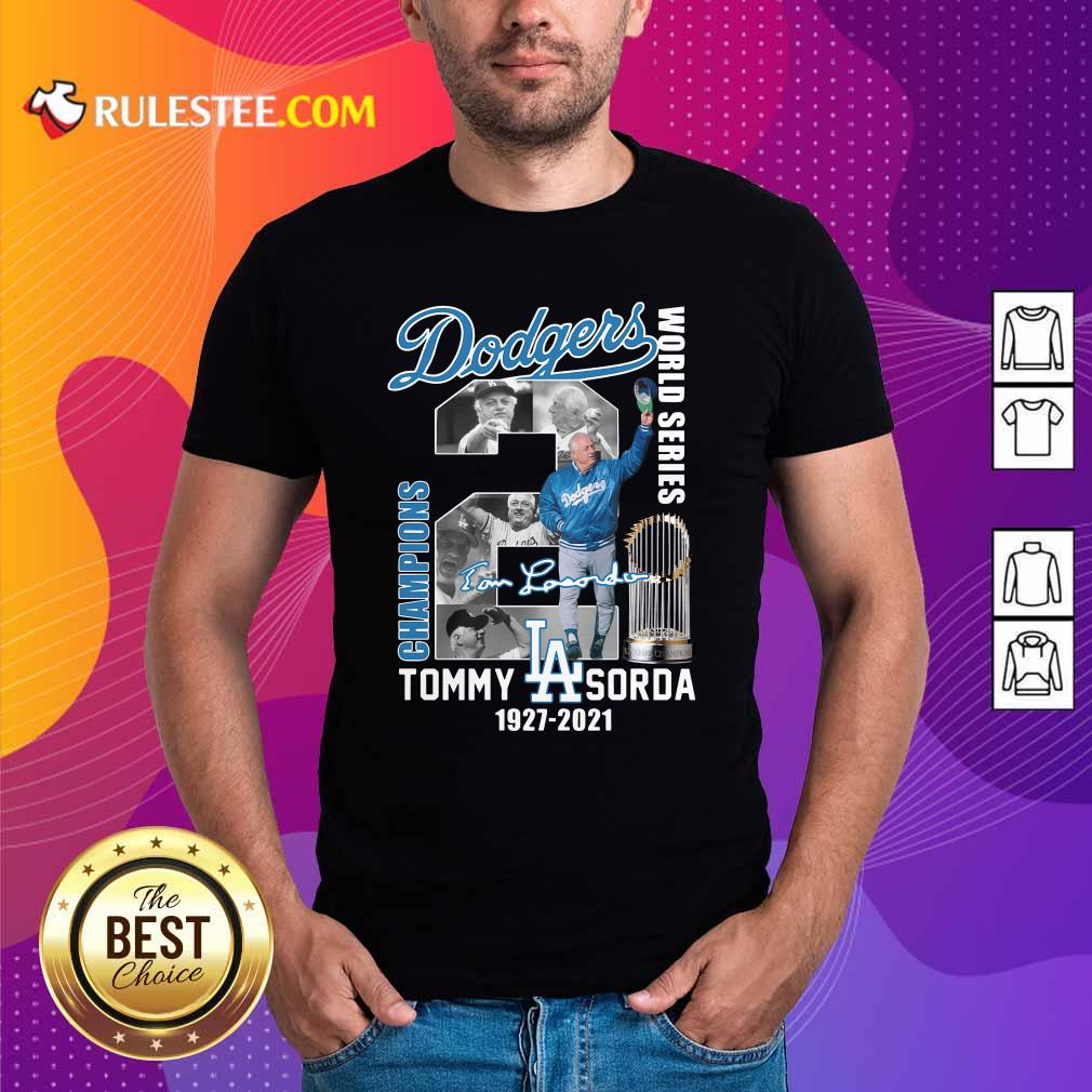 Premium Los Angeles Dodgers Tommy Lasorda World Series 1927 2021 Signature Shirt