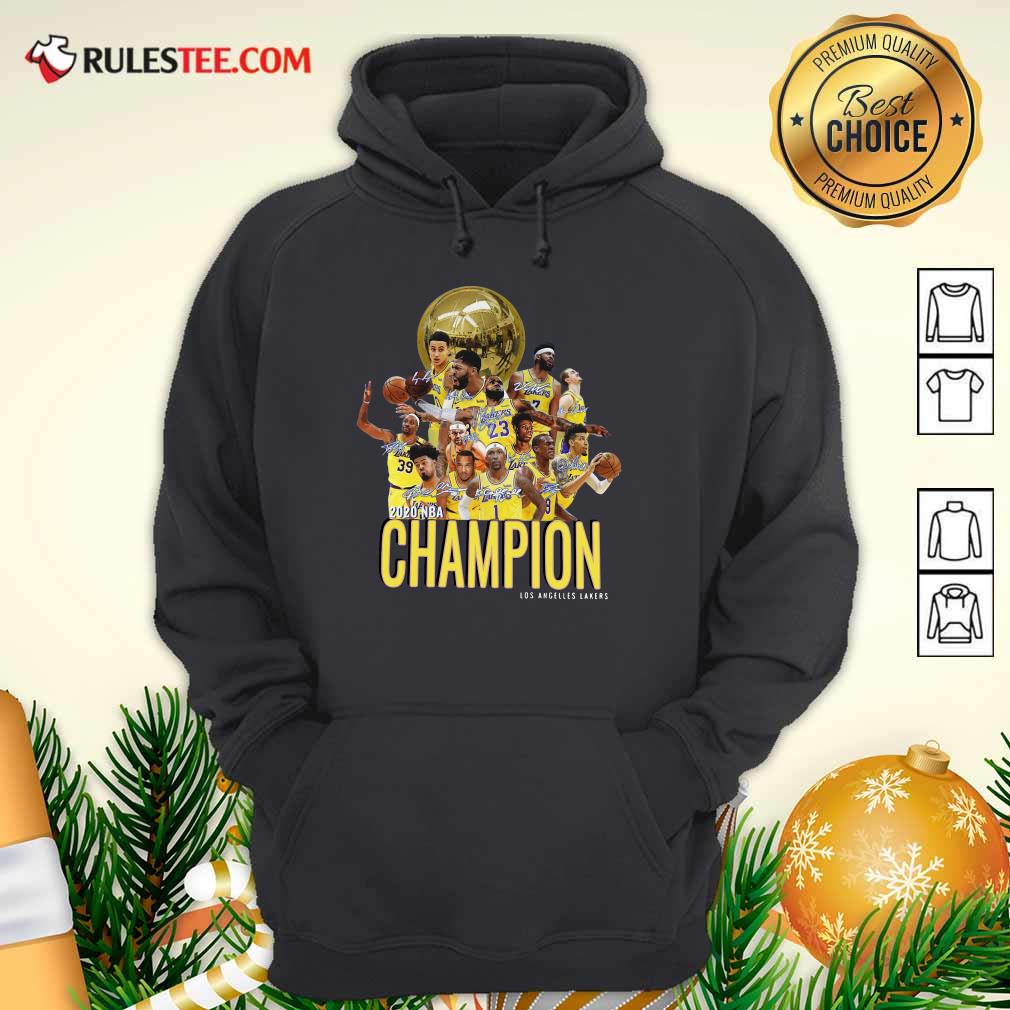 Premium Los Angeles Lakers Champion 2020 NBA Signatures Shirt - Image 2