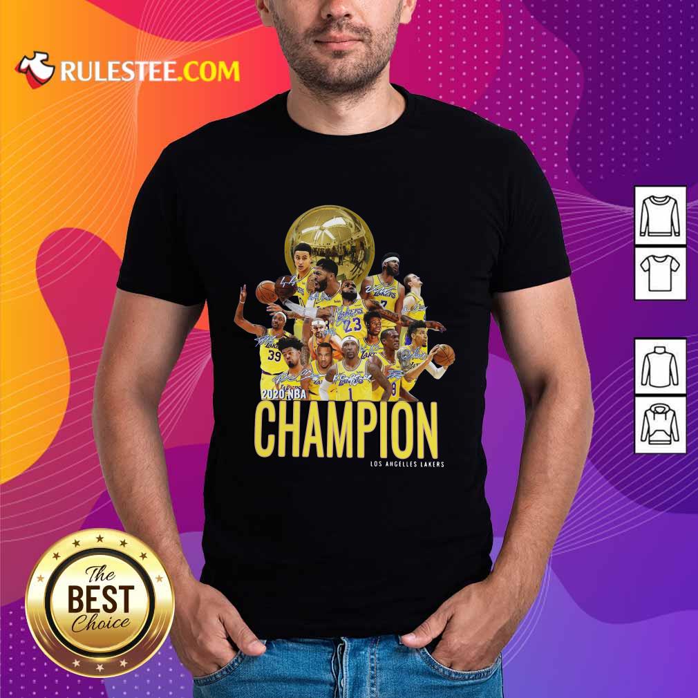 Premium Los Angeles Lakers Champion 2020 NBA Signatures Shirt