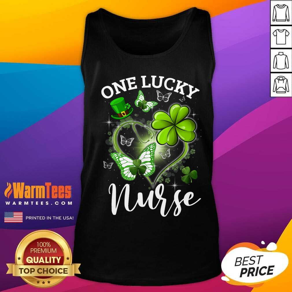 Premium Lucky Irish St. Patricks Day Nurse Shamrock Heart Butterfly Shirt - Image 4