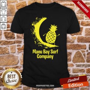 Premium Manu Bay Surf Company New Zealand Gold Surfing Pineapple Shirt