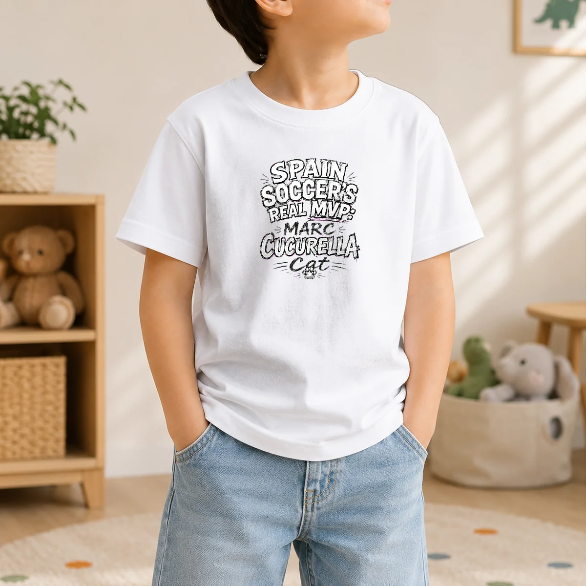 Premium Marc Cucurella Cat Meme Spain Soccer Sketch Shirt - Image 6