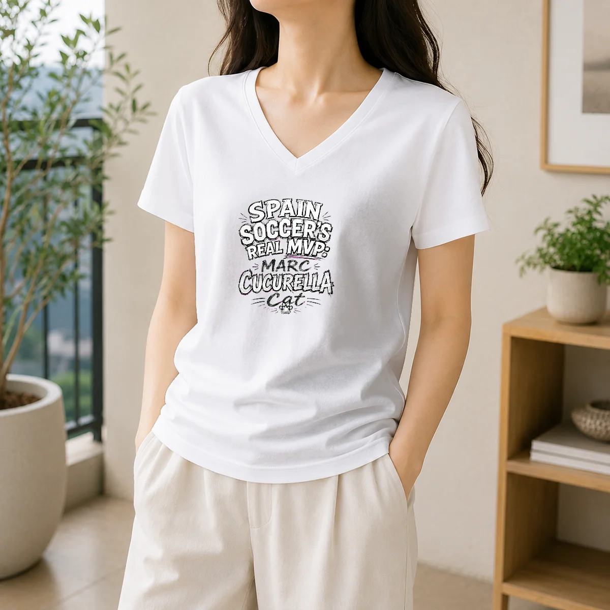 Premium Marc Cucurella Cat Meme Spain Soccer Sketch Shirt - Image 8