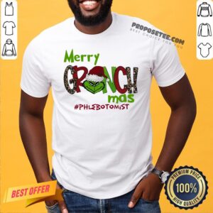 Premium Merry Grinchmas #Phlebotomist Christmas Shirt