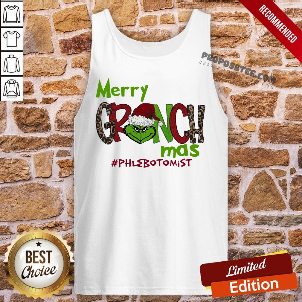 Premium Merry Grinchmas #Phlebotomist Christmas Shirt - Image 3