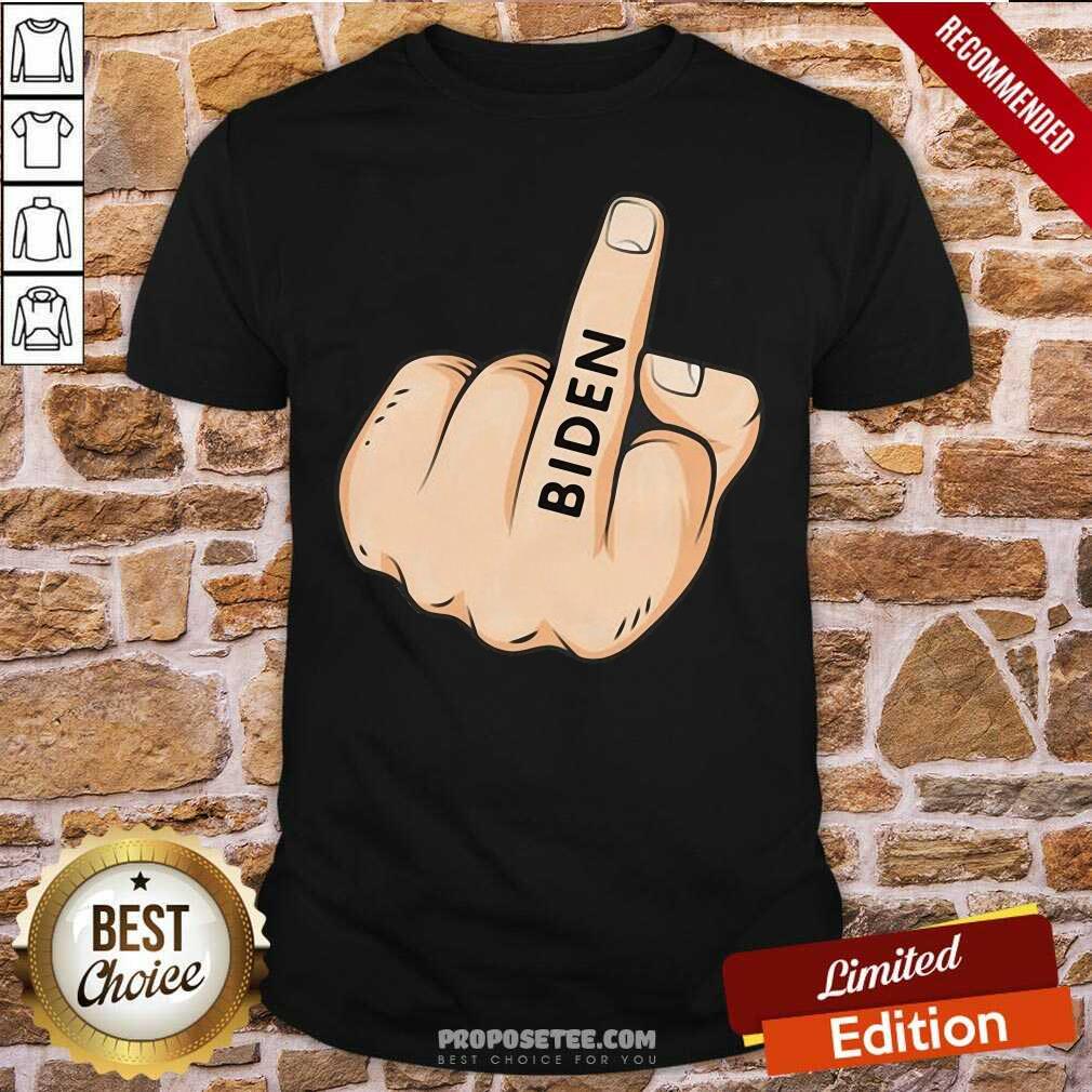 Premium Middle Finger Fuck Biden Shirt