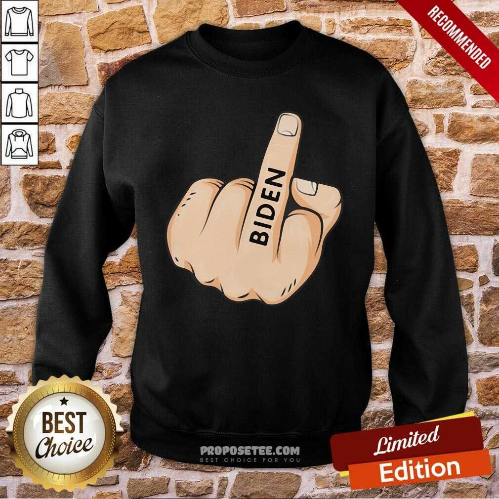 Premium Middle Finger Fuck Biden Shirt - Image 5