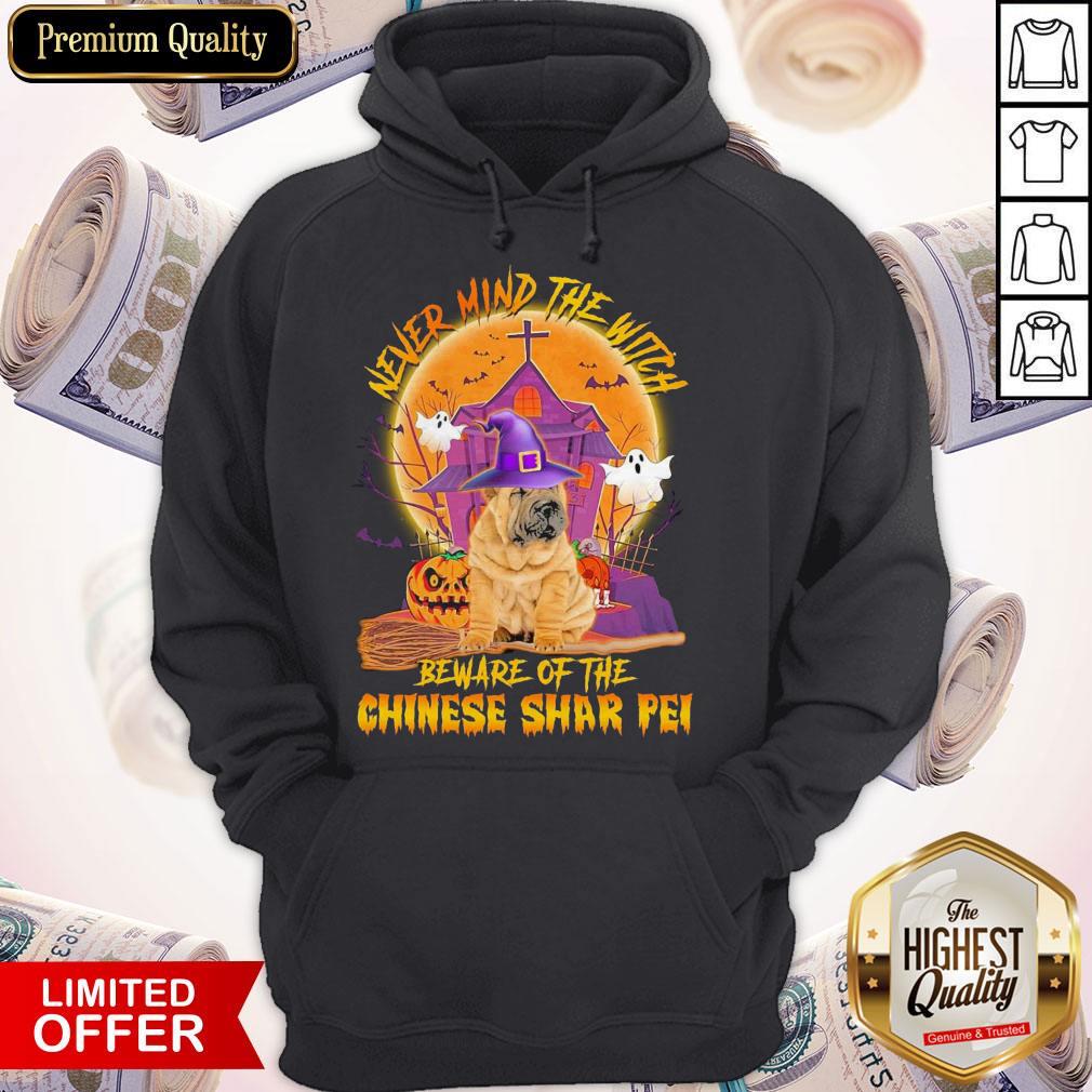 Premium Never Mind The Witch Beware Of The Chinese Shar Pei Halloween Shirt - Image 5