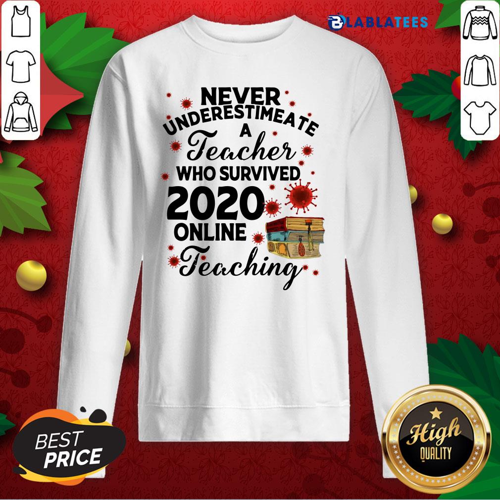 Premium Never Underestimate A Teacher Who Survived 2020 Online Teaching Shirt - Image 5