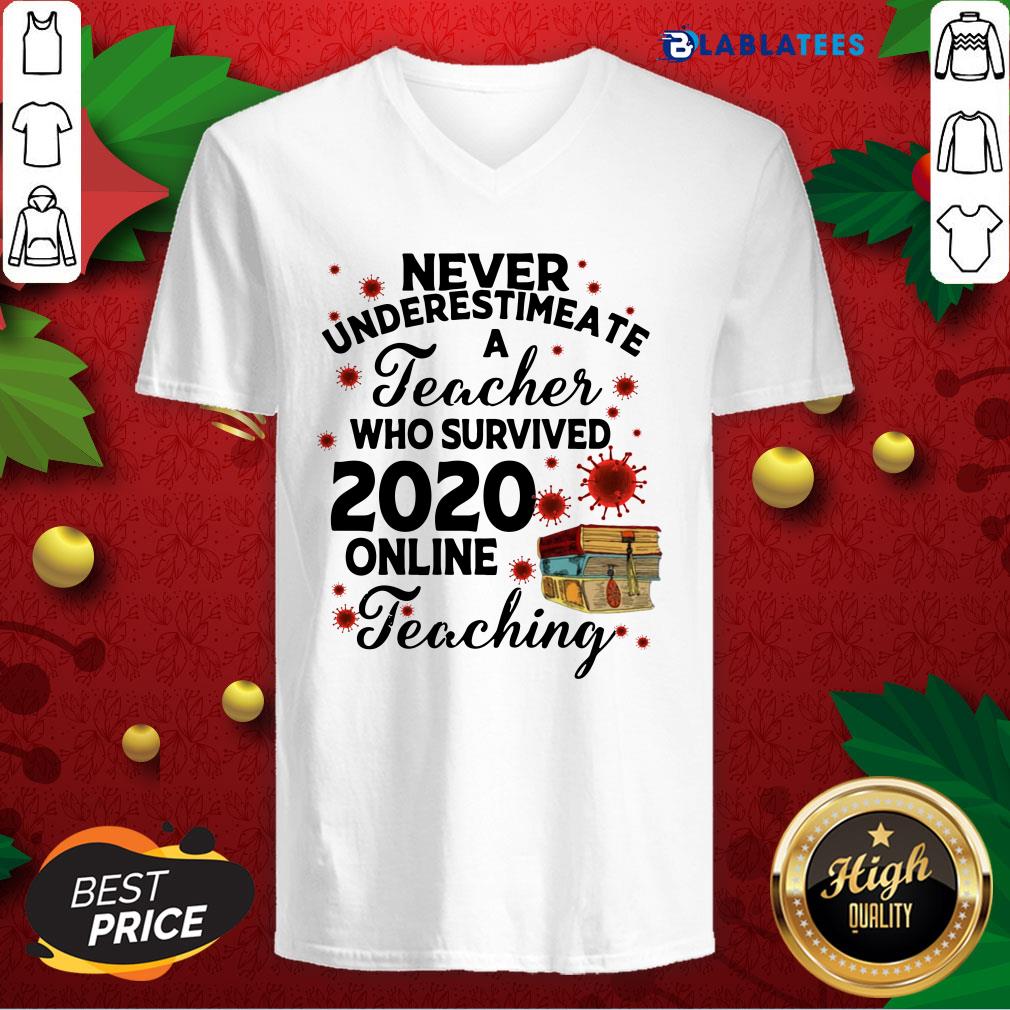 Premium Never Underestimate A Teacher Who Survived 2020 Online Teaching Shirt - Image 3